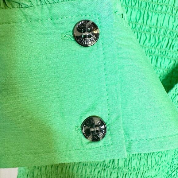 Ganni Broderie Anglaise Cotton Midi Dress in Kelly Green F7208 Women’s 38 / 8 US - Picture 14 of 16